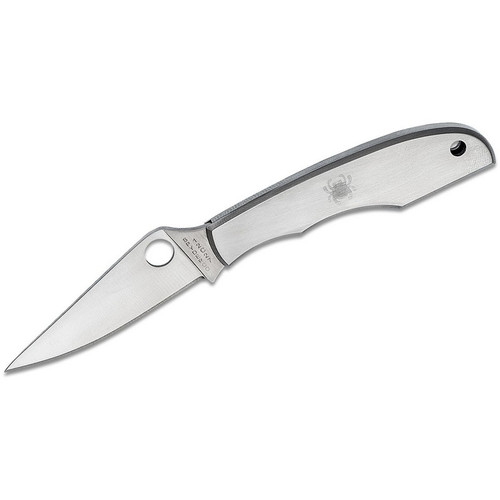 Spyderco C138P Grasshopper Folding Knife 2.27" Sandvik 12C27 Plain Edge Blade, Stainless Steel Handle Spyderco C138P Grasshopper Folding Knife 2.27" Sandvik 12C27 Plain Edge Blade, Stainless Steel Handle