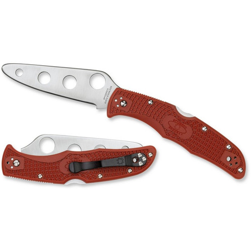 Spyderco C10TR Endura 4 Lightweight Trainer Folding Knife 3.56" AUS-6 Blade, Red FRN Handle Spyderco C10TR Endura 4 Lightweight Trainer Folding Knife 3.56" AUS-6 Blade, Red FRN Handle