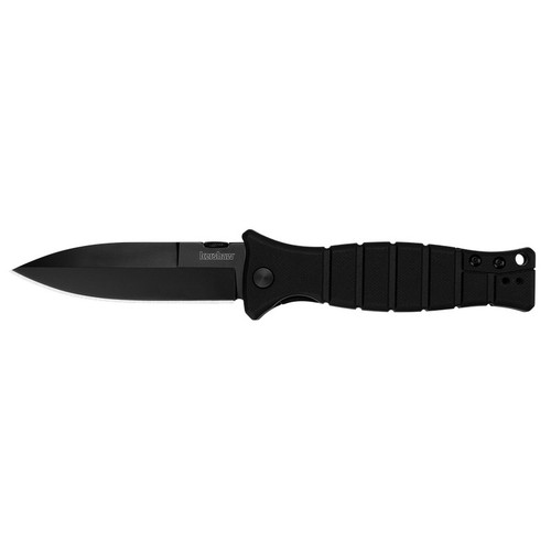 Kershaw 3425 X-Com Folding Knife Spear Point 3.60" Black-Oxide Coating 8Cr13MoV Plain Edge Blade, Black Handle