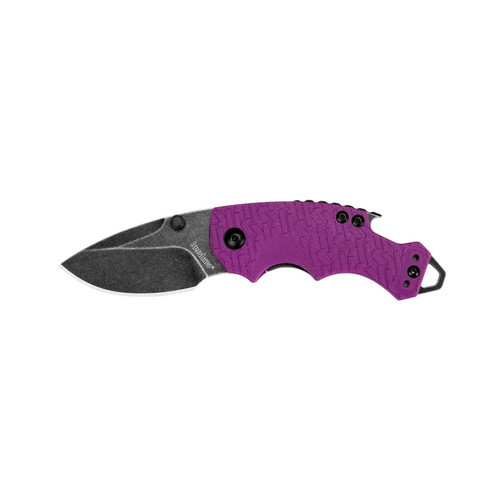 Kershaw 8700PURBW Shuffle, Purple Blackwash Folding Knife Drop Point 2.40" Black-Oxide BlackWash Coating 8Cr14MoV Plain Edge Blade, Purple Handle