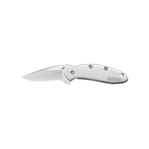 Kershaw 1600 Chive Folding Knife Assisted SpeedSafe Drop Point 1.90" 420HC Plain Edge Blade, Stainless Steel Handle