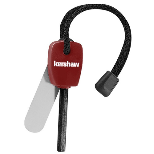 Kershaw 1019 Magnesium Fire Starter, Red Handle