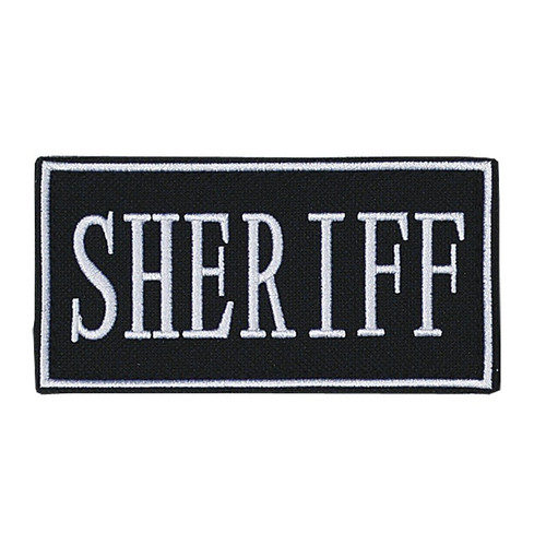 Voodoo Tactical 06-7728024219 Sheriff Patch - Black/White - 2" x 4"