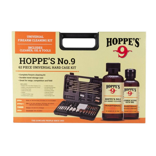 Hoppe's 62108 Deluxe Gun Cleaning Kit 62-Piece Universal Firearm Hard Case Kit Hoppe's 62108 Deluxe Gun Cleaning Kit 62-Piece Universal Firearm Hard Case Kit