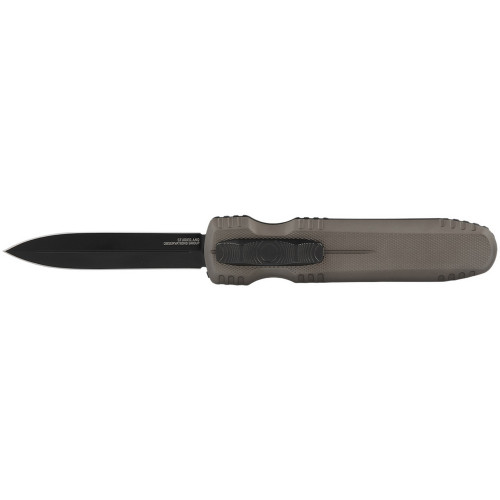 SOG 15-61-02-57 Pentagon OTF Knife 3.79" S35VN Spear Point Plain Edge Blade, Flat Dark Earth Aluminum Handle
