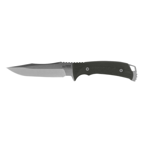 SOG UF1001-BX Pillar Fixed Knife 5.00" S35VN Clip Point Plain Edge Blade, Black Canvas Micarta Handle