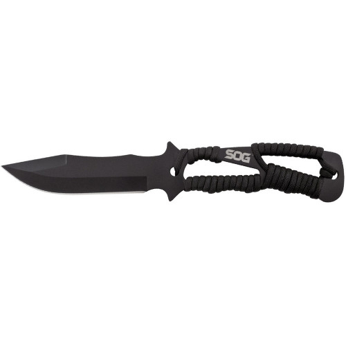 SOG F041TN-CP Throwing Knives (3 Pack) Fixed Knife 4.40" 420 Stainless Straight Plain Edge Blade, Black GRN Handle