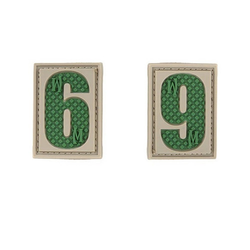 Maxpedition PVCPATCH-NUM6A Number 6/9 Morale Patch - Arid - 0.84" x 1.18"