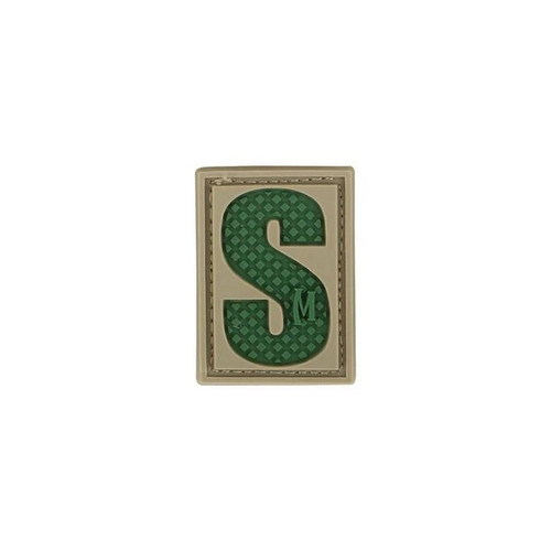 Maxpedition PVCPATCH-LETSA Letter S Morale Patch - Arid- 0.84" x 1.18"