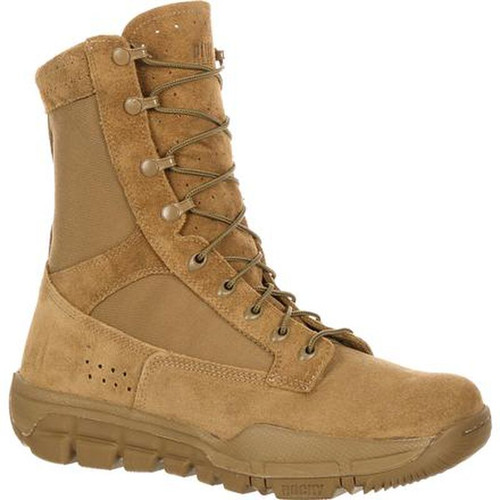 Rocky RKC042 Lightweight Commercial 8" Military Boots, Coyote Brown