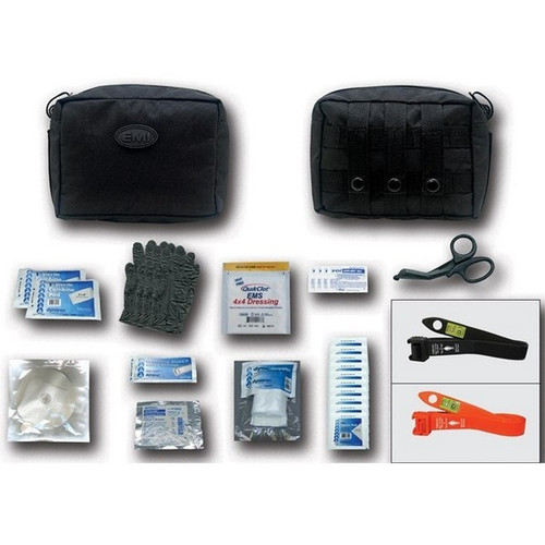 EMI-Emergency Medical 9146 Emergency Tactical Response Gunshot Kit w/ S.T.A.T. Tourniquet - Orange
