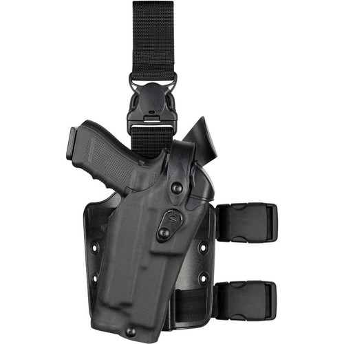 Safariland Model 6305RDS ALS/SLS Tactical Holster w/ Quick-Release Leg Strap for Glock 19 45 MOS w/ SureFire XVL2