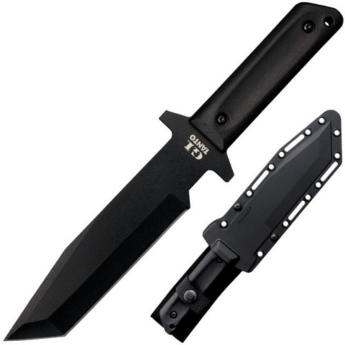 Cold Steel 80PGTK G.I. Tanto Fixed Knife 7.00" 1055 Carbon Plain Edge Blade, Black Polypropylene Handle
