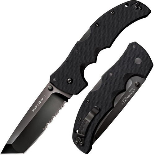 Cold Steel Recon 1 Folding Knife 4.00" S35VN Tanto Blade, Black G10 Handle