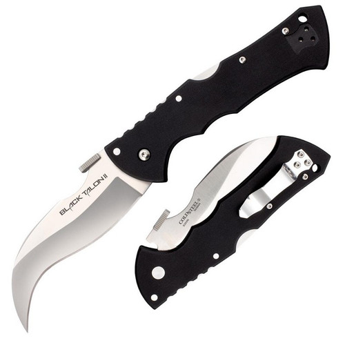 Cold Steel Black Talon II Folding Knife 4.00" S35VN Hawkbill Blade, G10 Handle