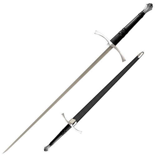 Cold Steel 88ITS Italian Long Sword 35.50" 1060 Carbon Blade, Leather / Wood Scabbard with Steel Fittings.