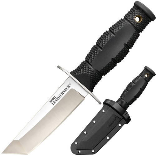 Cold Steel 39LSAA Mini Leatherneck Tanto Knife 3.50" 8Cr13MoV Plain Edge Blade, Black Long Kray-Ex™ Handle