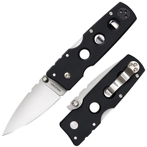 Cold Steel Hold Out EDC Knife 3.00" S35VN Drop Point Blade, Black G10 Handle