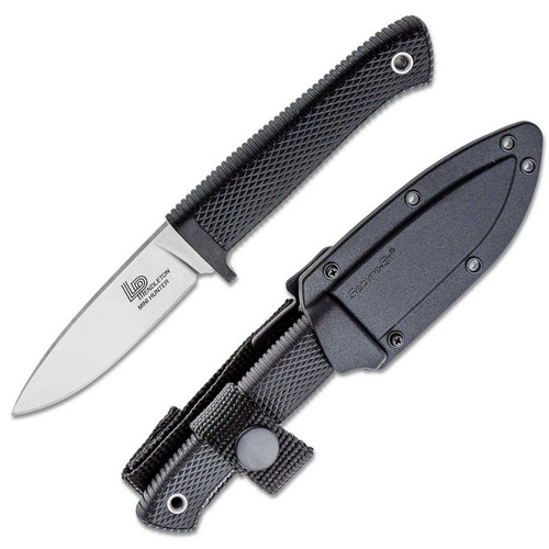 Cold Steel 36LPCM Pendleton Mini Hunter Knife 3.00" CPM 3V Drop Point Plain Edge Blade, Black Kray-Ex™ Handle