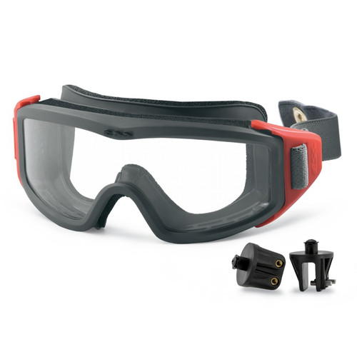 ESS 740-0378 Firepro 1977 EX Two-Piece Strap Goggles w/ Black Frame & Clear Lens