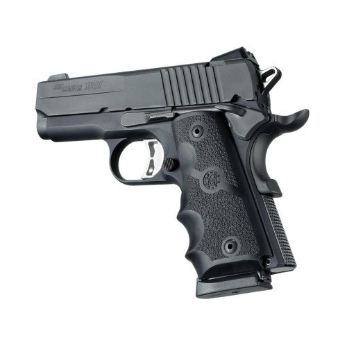 Hogue Overmolded Rubber Grip with Finger Grooves for 1911 Officers