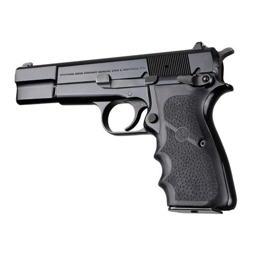 Hogue 09000 Rubber Grip w/ Finger Grooves for Browning Hi-Power