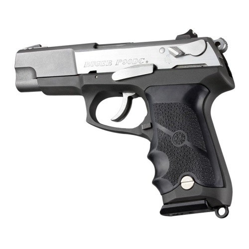 Hogue 85000 Rubber Grip with Finger Grooves for Ruger P85/P91, Black