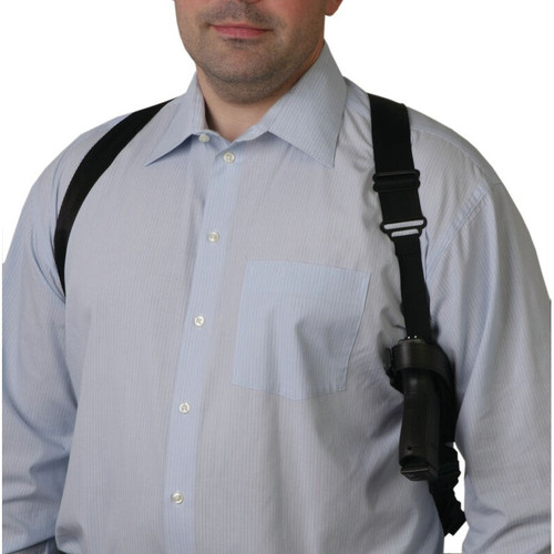 Uncle Mike's 8716-0 Cross-Harness Horizontal Shoulder Holster for 3.25" - 3.75" BBL Medium & Large Autos