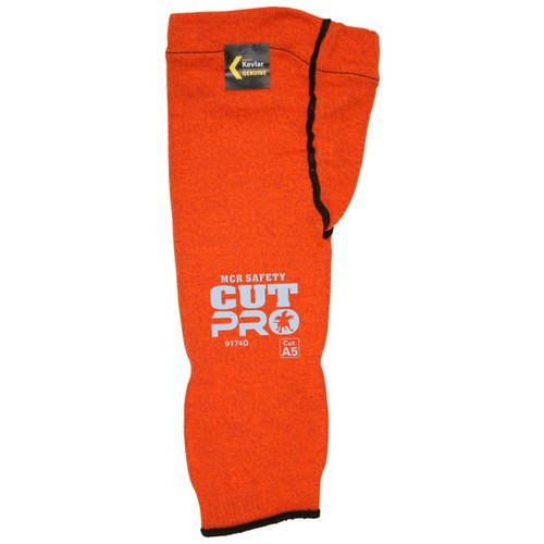 MCR Safety 9174O Cut Pro® 14" 7 Gauge Orange Kevlar® Cut Resistant Sleeve w/ Elbow Gusset