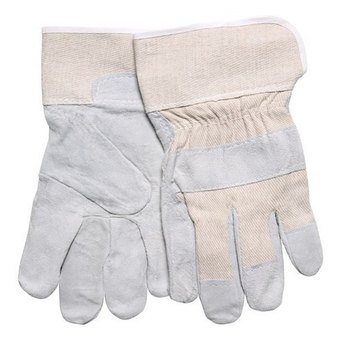 MCR Safety 1220WD Economy Split Leather Palm Work Gloves w/ 2.5" Duck Fabric Cuff