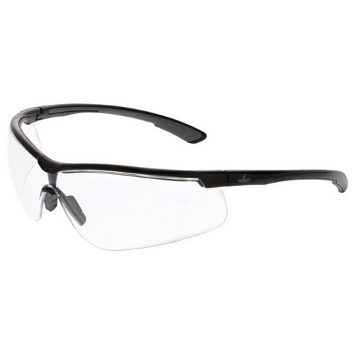 MCR Safety KD71 Klondike® KD7 Black Lightweight Extremely Low Profile Safety Glasses w/ Clear or Grey Lens