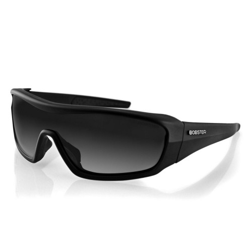 Bobster EENF101 Enforcer Sunglasses w/ Matte Black Frame & 3 Interchangeable Lenses (Amber, Clera, Smoke)