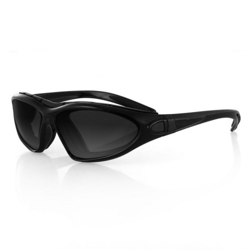 Bobster BDG001 Road Master Convertible Sunglasses w/ Gloss Black Frame & Smoke Photochromic Lens