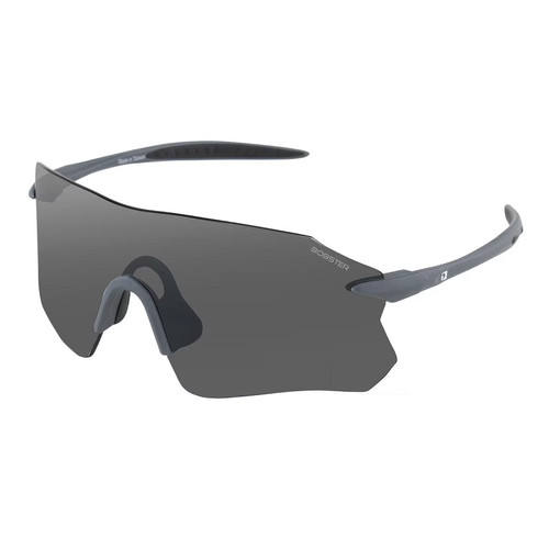 Bobster BAER01 Aero Cycling Sunglass w/ Matte Gray Frame & Smoke Silver Mirror Lens
