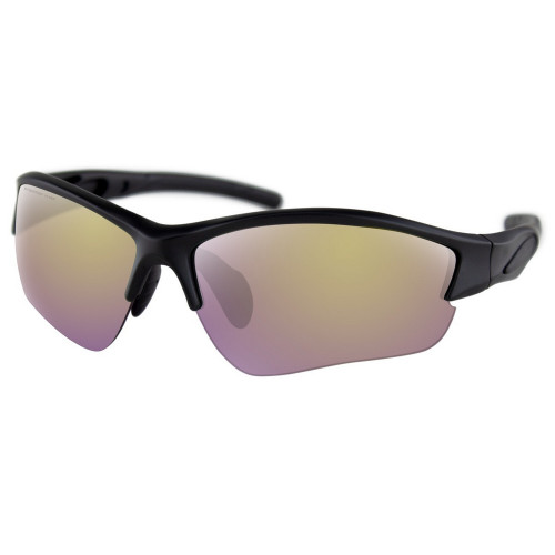 Bobster BRAP001H Rapid Sunglasses w. Matte Black Frame & Purple High Definition Yellow Revo Mirror Lens