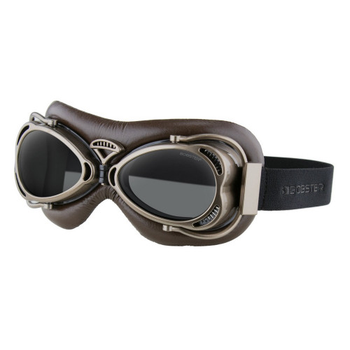 Bobster BFLG002 Flight Pilot Goggles w/ Matte Antique Brown Frame & Smoke Lenses
