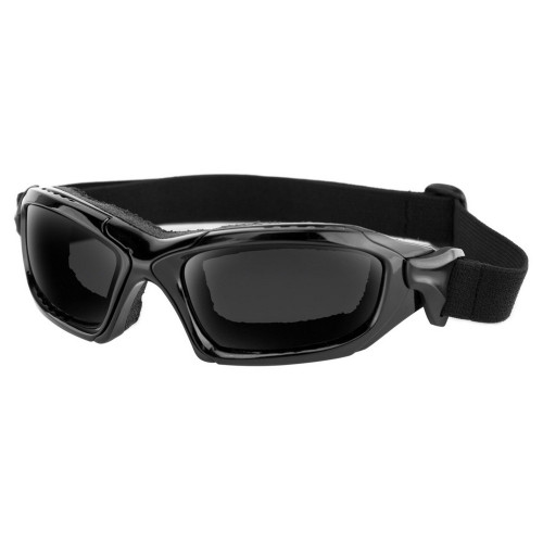 Bobster BDSL001 Diesel Goggles w/ Gloss Black Frame & 3 Interchangeable Lenses (Smoked, Yellow, Clear)