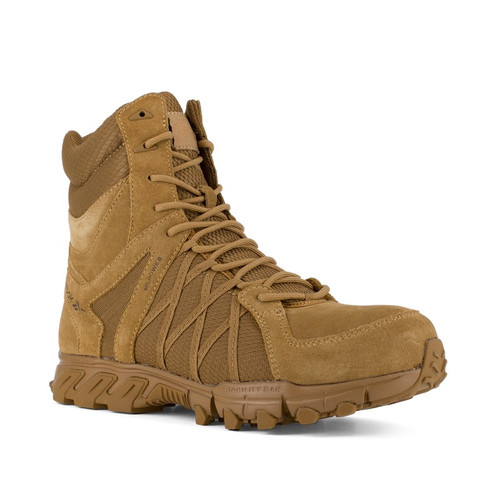 Reebok RB3460 Men's Trailgrip Tactical 8" Boots with Side Zipper and XTR® Composite Toe, Coyote Reebok RB3460 Men's Trailgrip Tactical 8" Boots with Side Zipper and XTR® Composite Toe, Coyote