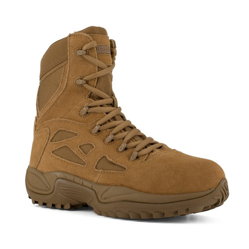 Reebok RB8850 Men's Rapid Response RB® 8" Stealth Boots with Side Zipper and Composite Toe, Coyote