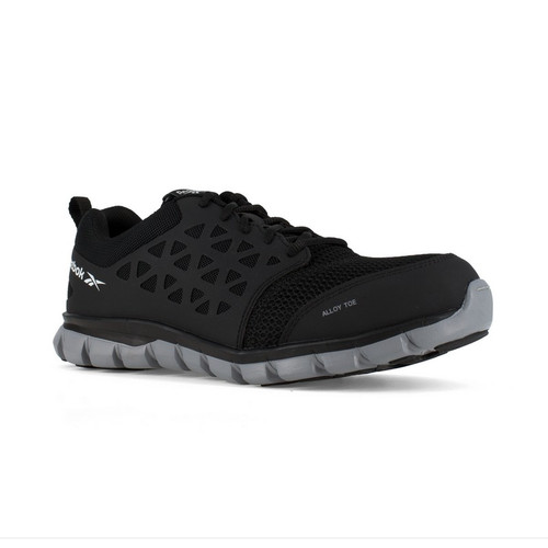 Reebok RB4041 Men's Sublite Cushion Work Athletic Shoes with Alloy Toe, Black