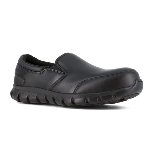 Reebok RB036 Women's Sublite Cushion Athletic Work Shoes, Black