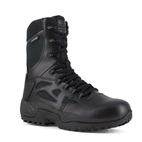 Reebok RB877 Women's Rapid Response RB® 8" Stealth Waterproof Boots with Side Zipper, Black