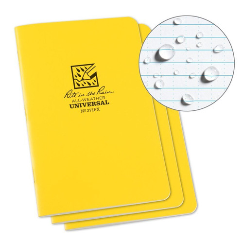 Rite in the Rain All-Weather Stapled Notebooks, (4.625" x 7") Universal Pattern