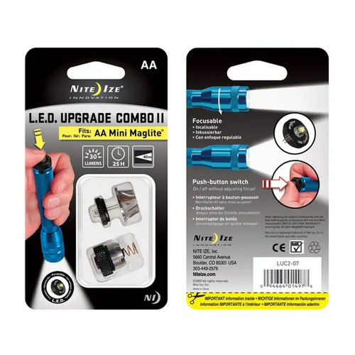 Nite Ize LUC2-07 LED Upgrade Combo II for AA Mini Maglite, 30 Lumens