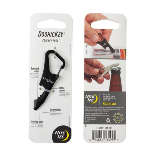 Nite Ize KMTCK-01-R3 DoohicKey® ClipKey™ Key Tool, Black