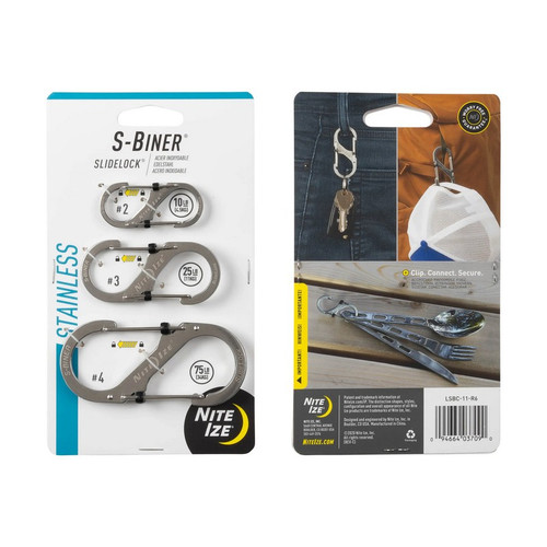 Nite Ize S-Biner® SlideLock® Stainless Steel, Assorted
