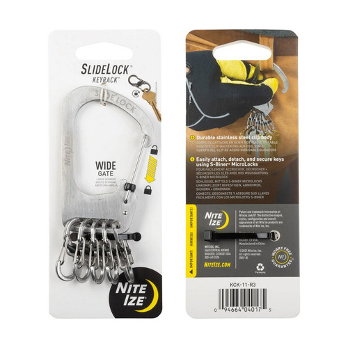 Nite Ize KCK-11-R3 SlideLock® KeyRack™ Stainless Steel