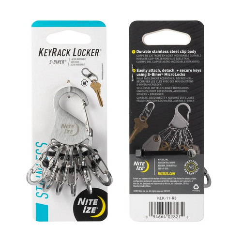 Nite Ize KLK-11-R3 KeyRack Locker® Steel, S-Biner®