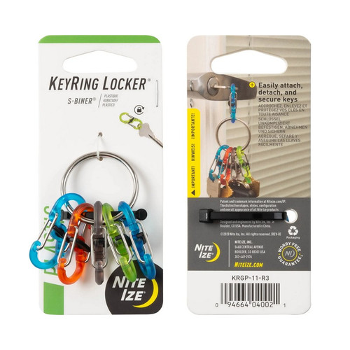 Nite Ize KRGP-11-R3 KeyRing Locker® S-Biner® Plastic