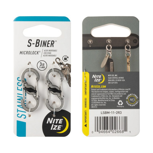 Nite Ize S-Biner® MicroLock® Stainless Steel